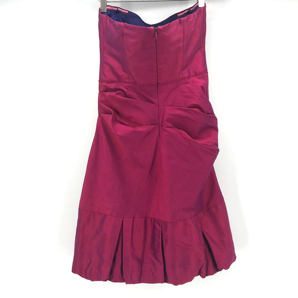 Nicole Miller Collection Dress Womens 6 Iridescent Pink Strapless Cocktail Y2K - Picture 2 of 12